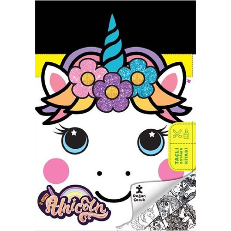 Unicorn - Taçlı Boyama Kitabı