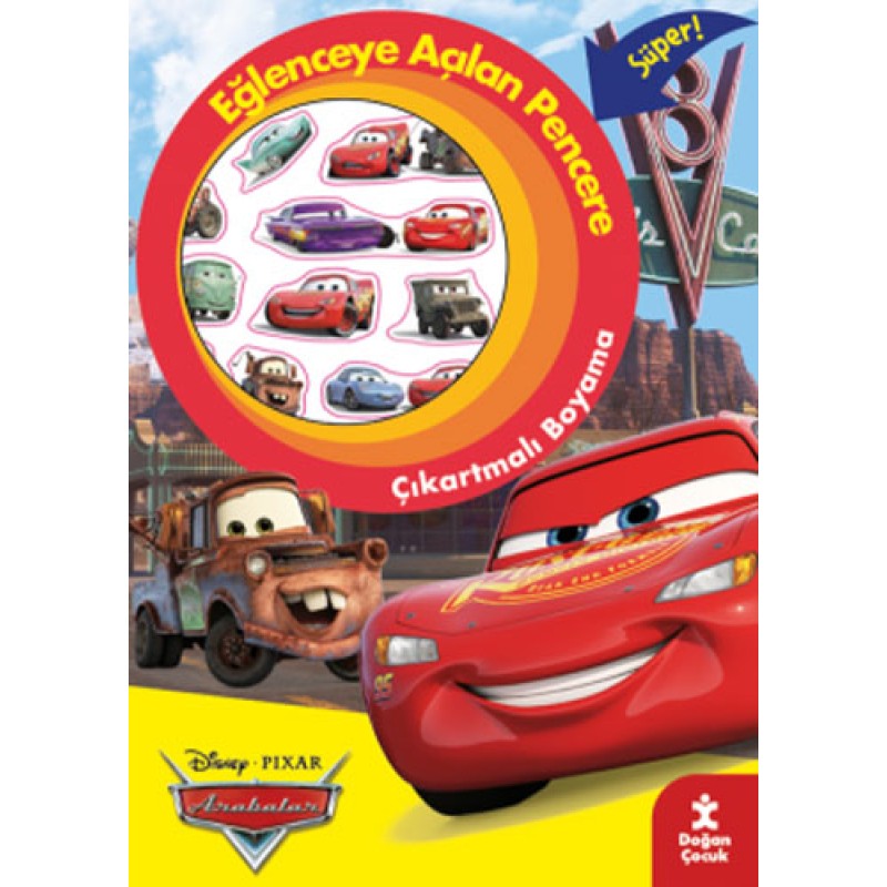 Disney Pixar Arabalar - Eğlenceye Açılan Pencere Çıkartmalı Boyama Kitabı Disney Pixar Arabalar - Eğlenceye Açılan Pencere Çıkartmalı Boyama Kitabı