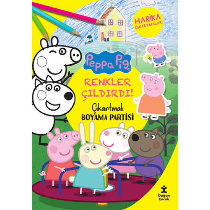 Renkler Çıldırdı - Peppa Pig Çıkartmalı Boyama Partisi Renkler Çıldırdı - Peppa Pig Çıkartmalı Boyama Partisi
