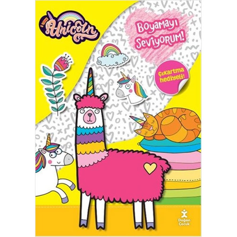 I Love Unicorn - Boyamayı Seviyorum! Çıkartma Hediyeli I Love Unicorn - Boyamayı Seviyorum! Çıkartma Hediyeli