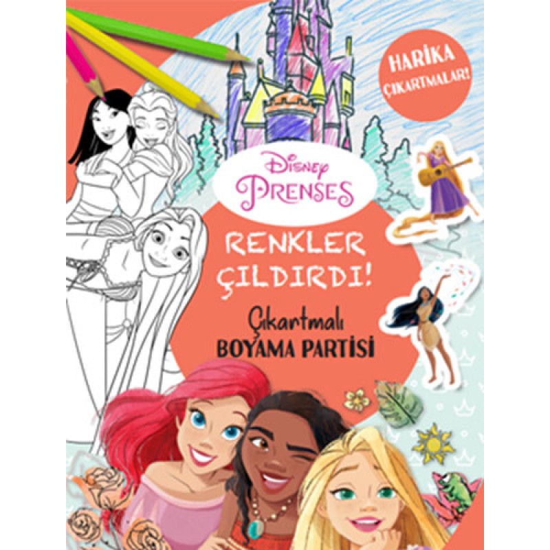 Renkler Çıldırdı - Disney Prenses Çıkartmalı Boyama Partisi Renkler Çıldırdı - Disney Prenses Çıkartmalı Boyama Partisi