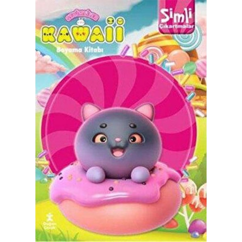 Sevimliler - Kawaii Simli Çıkartmalı Boyama Kitabı Sevimliler - Kawaii Simli Çıkartmalı Boyama Kitabı