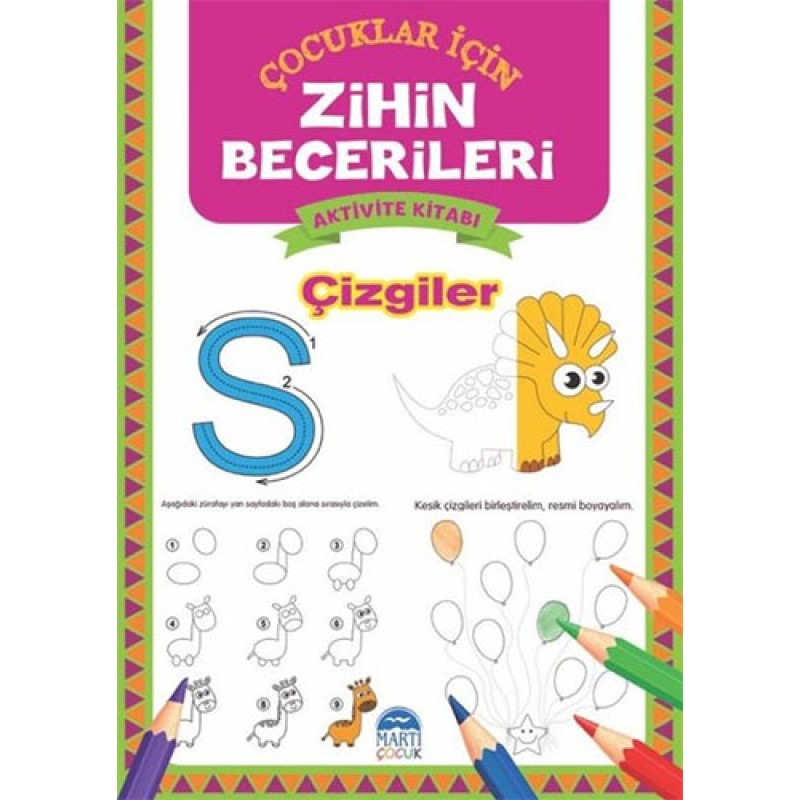 Çizgiler - Çocuklar İçin Zihin Becerileri Aktivite Kitabı