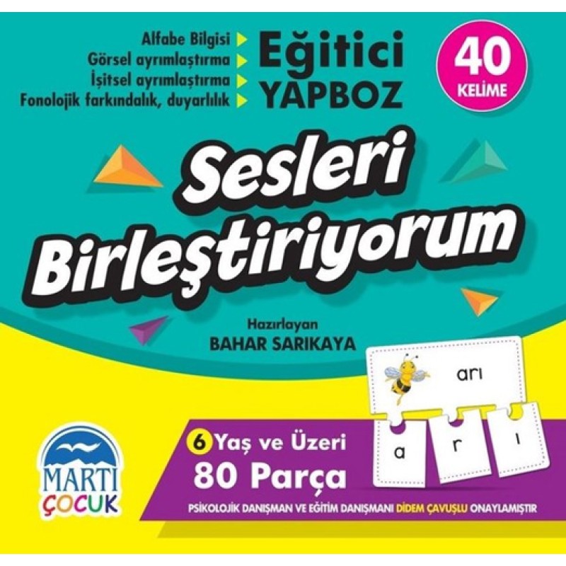 Eğitici Yapboz - Sesleri Birleştiriyorum Eğitici Yapboz - Sesleri Birleştiriyorum