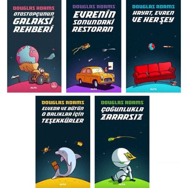 Douglas Adams Otostopçunun Galaksi Rehberi Seti - 5 Kitap Takım Douglas Adams Otostopçunun Galaksi Rehberi Seti - 5 Kitap Takım