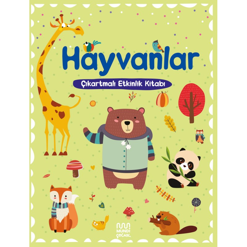 Hayvanlar Çıkartmalı Etkinlik Kitabı