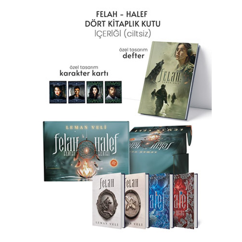 Halef ve Felah 4 Kitaplık Hediyeli Özel Kutu Halef ve Felah 4 Kitaplık Hediyeli Özel Kutu