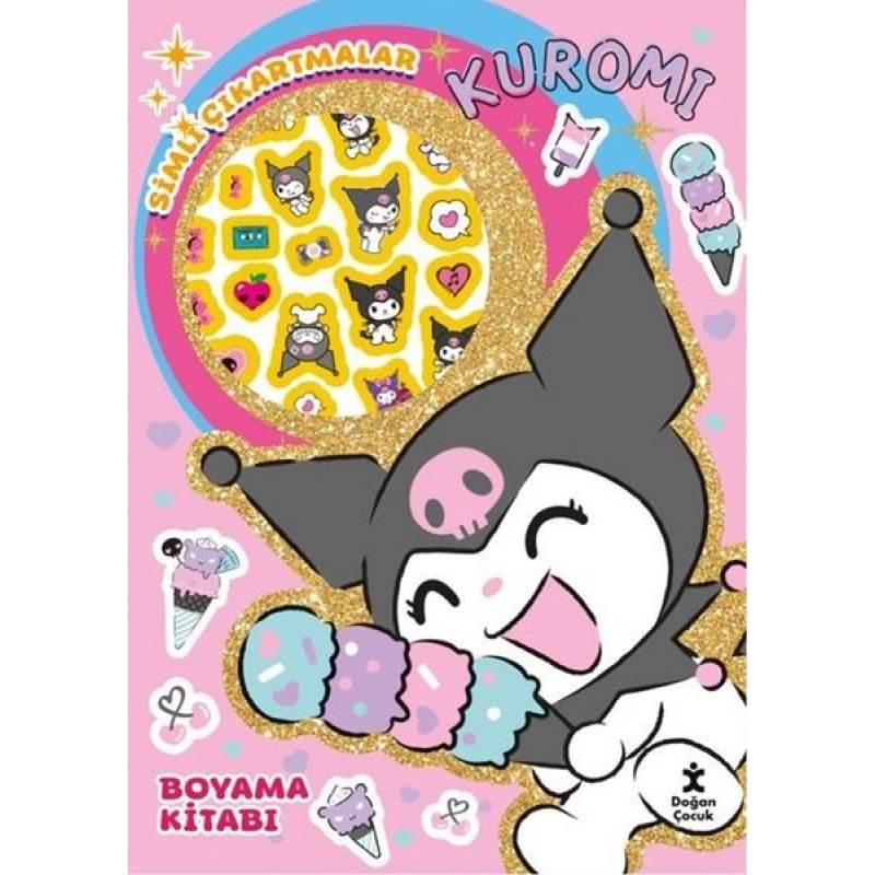 Kuromi - Star Simli Çıkartmalı Boyama Kitabı Kuromi - Star Simli Çıkartmalı Boyama Kitabı