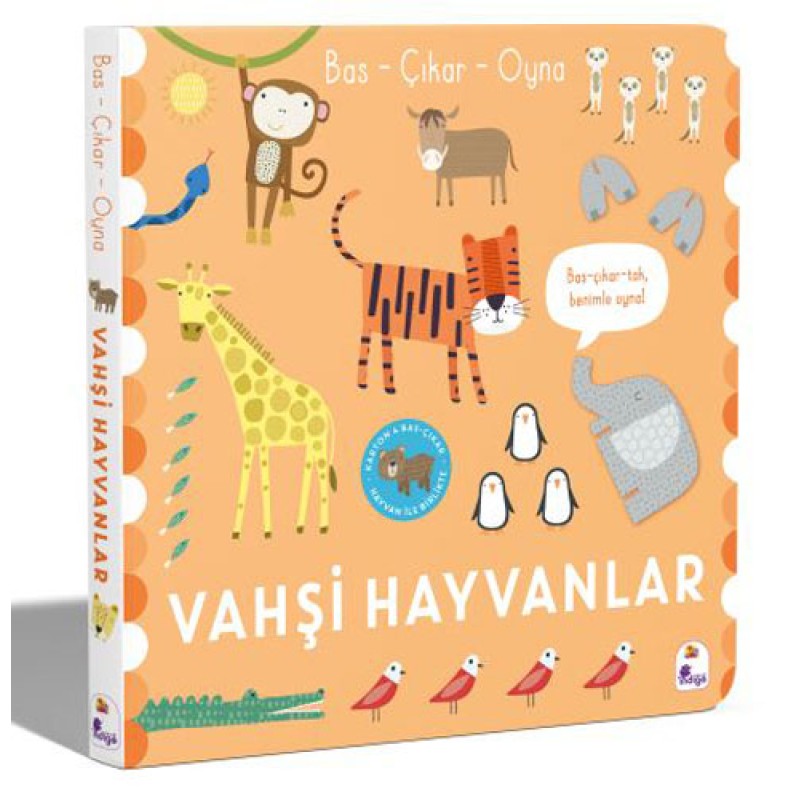 Bas - Çıkar - Oyna Vahşi Hayvanlar (Ciltli)