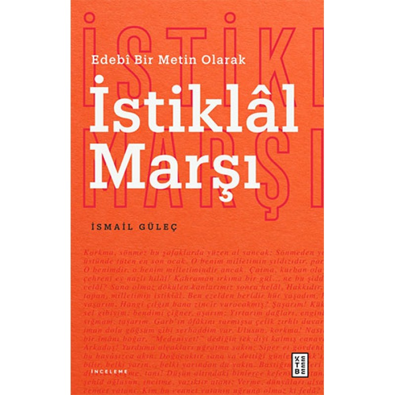 Edebî Bir Metin Olarak İstiklâl Marşı Edebî Bir Metin Olarak İstiklâl Marşı
