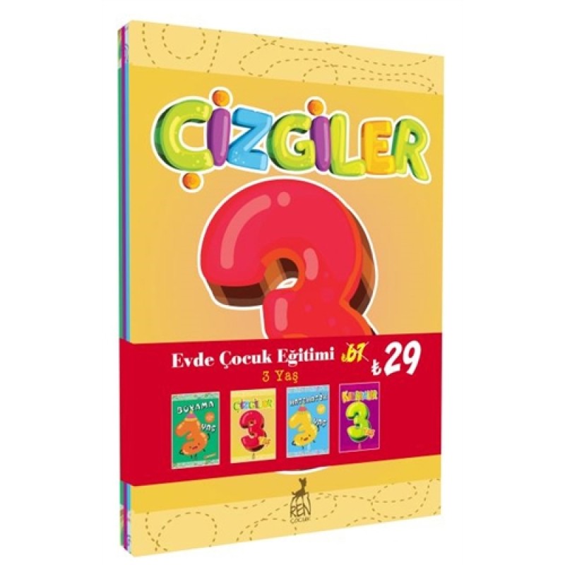 Evde Çocuk Eğitimi Seti 3 Yaş - 4 Kitap Takım Evde Çocuk Eğitimi Seti 3 Yaş - 4 Kitap Takım