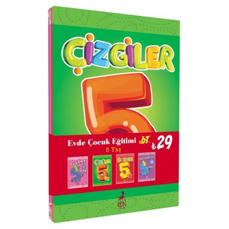 Evde Çocuk Eğitimi Seti 5 Yaş - 4 Kitap Takım Evde Çocuk Eğitimi Seti 5 Yaş - 4 Kitap Takım