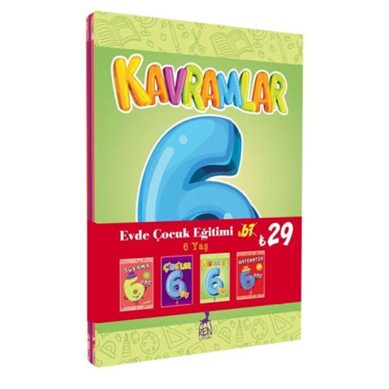 Evde Çocuk Eğitimi Seti 6 Yaş - 4 Kitap Takım Evde Çocuk Eğitimi Seti 6 Yaş - 4 Kitap Takım