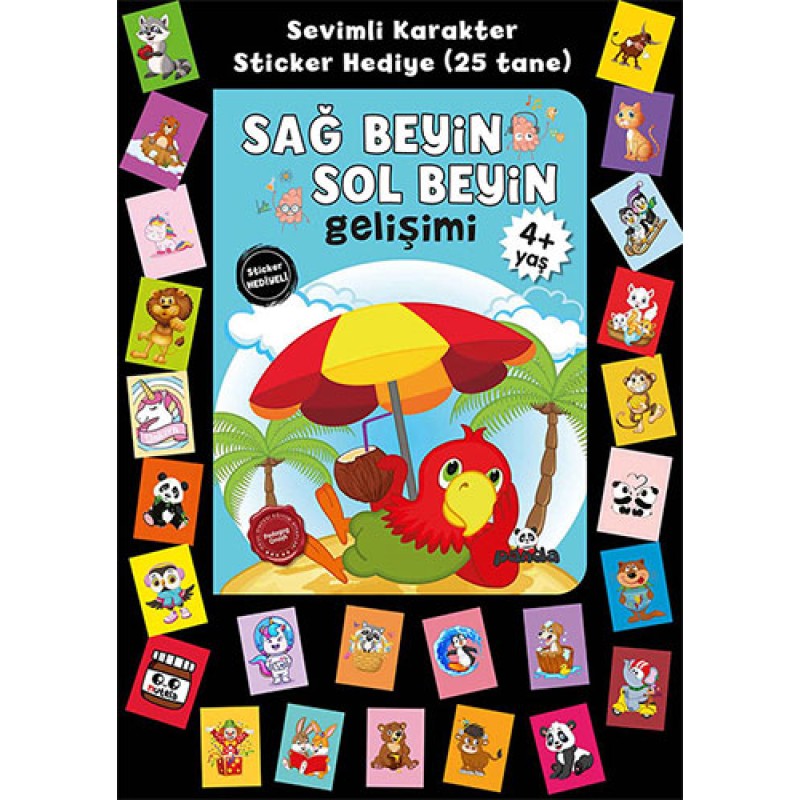 Stickerlı 4+ Yaş Sağ Beyin Sol Beyin Gelişimi Stickerlı 4+ Yaş Sağ Beyin Sol Beyin Gelişimi