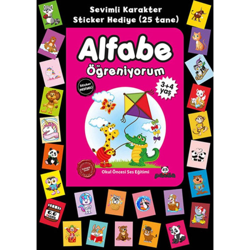 Stickerlı 3+4 Yaş Alfabe Öğreniyorum