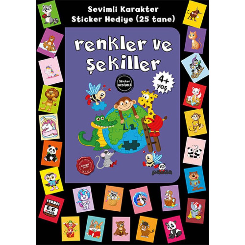 Stickerlı 4+ Yaş Renkler ve Şekiller Stickerlı 4+ Yaş Renkler ve Şekiller