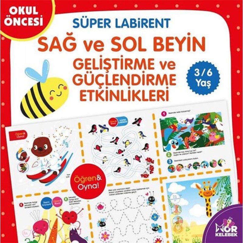 Sağ ve Sol Beyin Geliştirme ve Güçlendirme Etkinlikleri - Süper Labirent Sağ ve Sol Beyin Geliştirme ve Güçlendirme Etkinlikleri - Süper Labirent