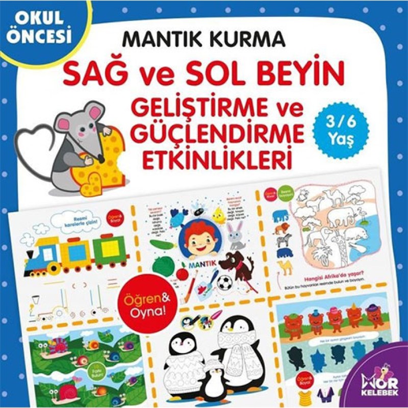 Sağ ve Sol Beyin Geliştirme ve Güçlendirme Etkinlikleri - Mantık Kurma Sağ ve Sol Beyin Geliştirme ve Güçlendirme Etkinlikleri - Mantık Kurma