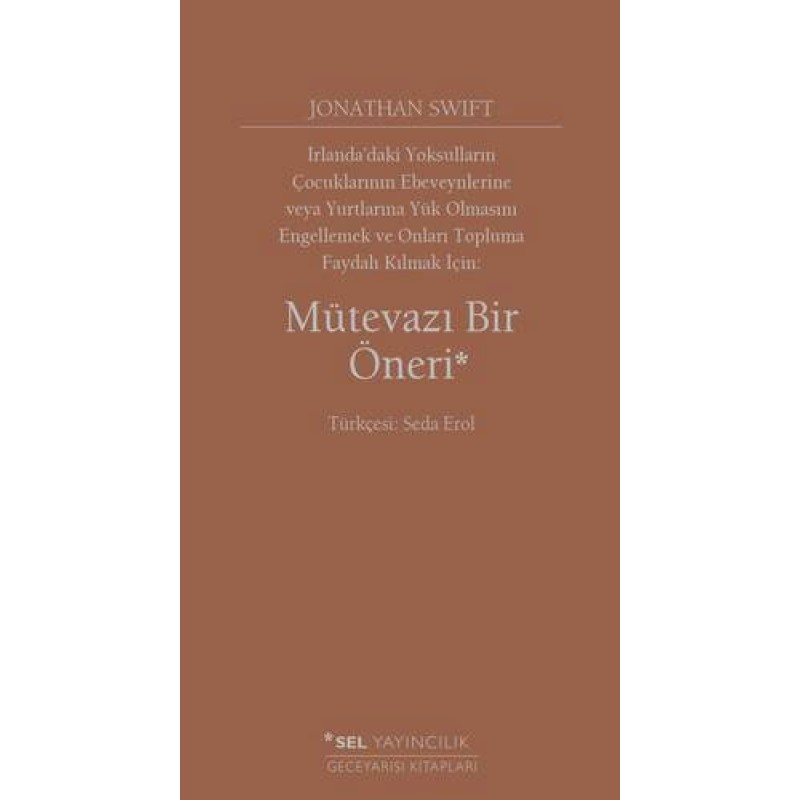 Mütevazı Bir Öneri Mütevazı Bir Öneri