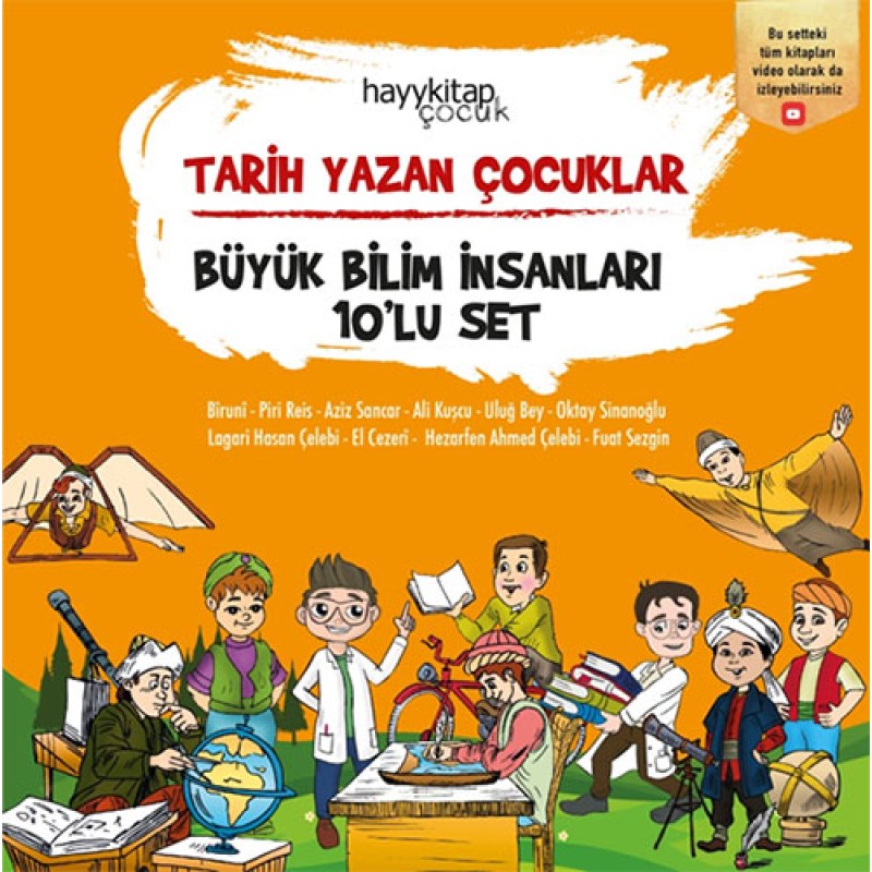 Tarih Yazan Çocuklar Büyük Bilim İnsanları - 10’lu Set Tarih Yazan Çocuklar Büyük Bilim İnsanları - 10’lu Set
