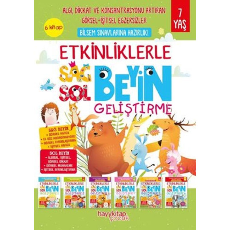 Etkinliklerle Sağ Beyin Sol Beyin Geliştirme (7 yaş) - 6’lı Set