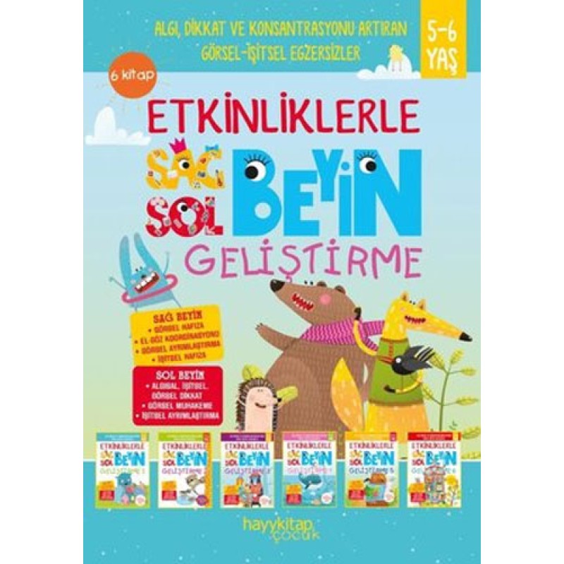 Etkinliklerle Sağ Beyin Sol Beyin Geliştirme - 6 Kitap Takım