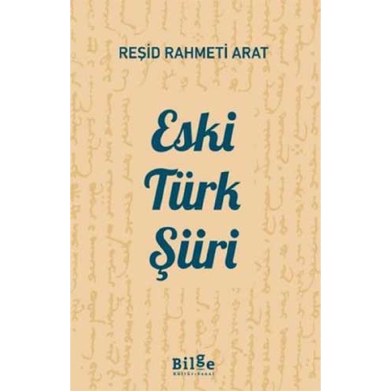 Eski Türk Şiiri Eski Türk Şiiri