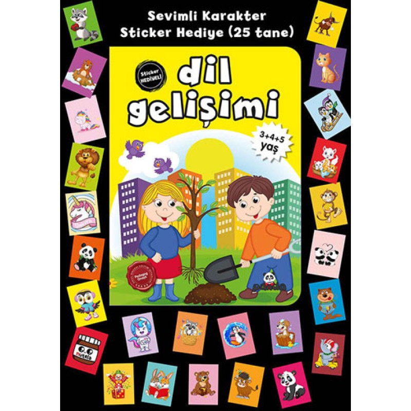 Stickerlı 3+4+5 Yaş Dil Gelişimi