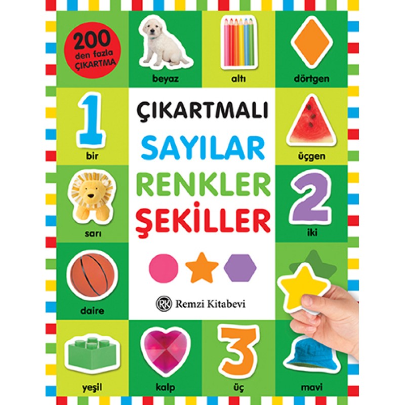 Çıkartmalı Sayılar Renkler Şekiller