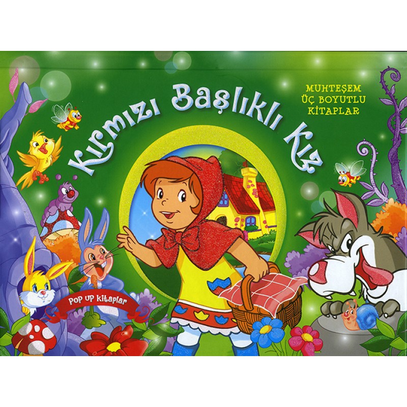 Muhteşem Üç Boyutlu Kitaplar - Kırmızı Başlıklı Kız (Ciltli) - Büyük Boy Muhteşem Üç Boyutlu Kitaplar - Kırmızı Başlıklı Kız (Ciltli) - Büyük Boy