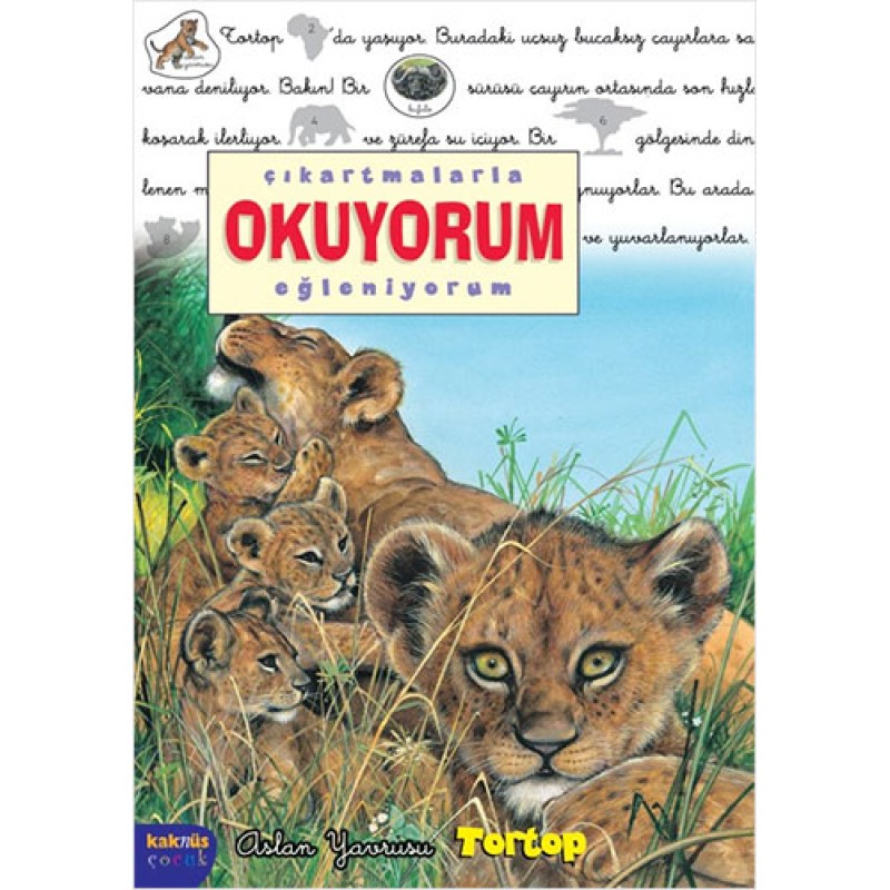 Çıkartmalarla Okuyorum Eğleniyorum- Aslan Yavrusu Tortop