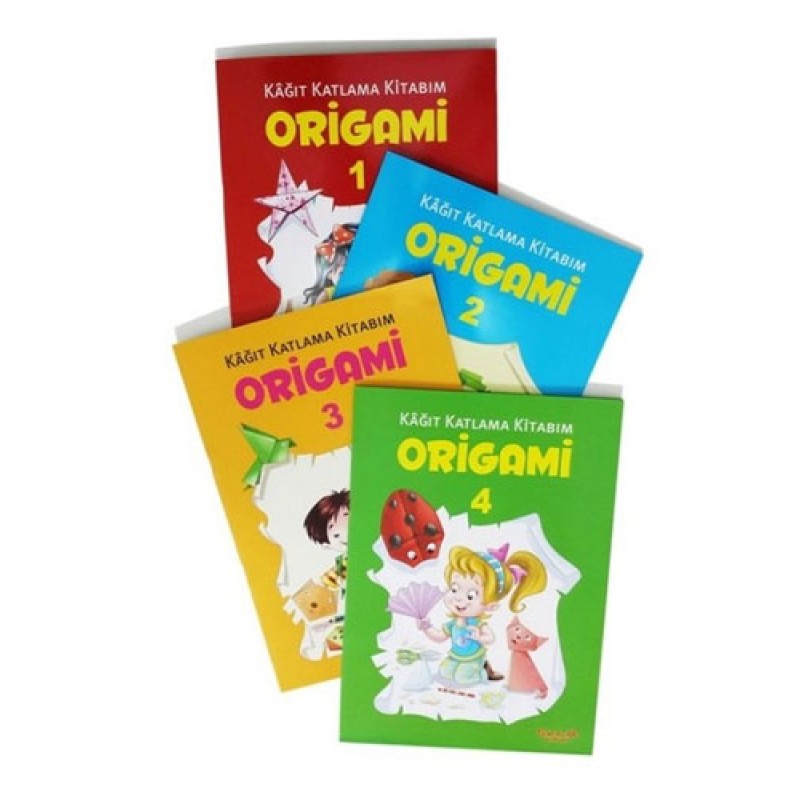 Kağıt Katlama Kitabım Origami 1 - 4 Kitap Takım