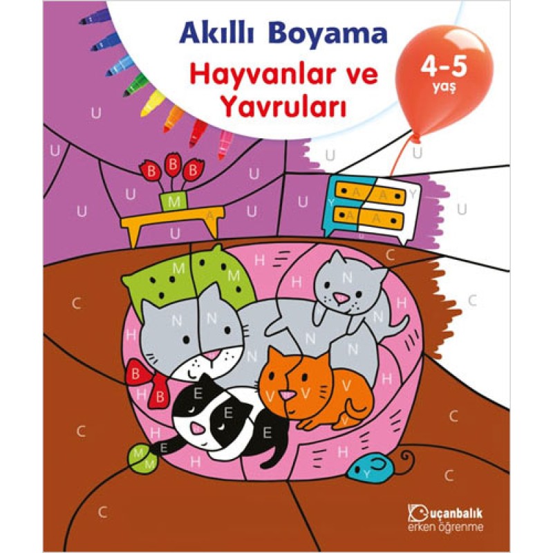 Akıllı Boyama - Hayvanlar ve Yavruları 4-5 Yaş Akıllı Boyama - Hayvanlar ve Yavruları 4-5 Yaş