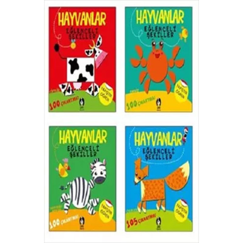 Hayvanlar Eğlenceli Şekiller Set - 4 Kitap Takım Hayvanlar Eğlenceli Şekiller Set - 4 Kitap Takım